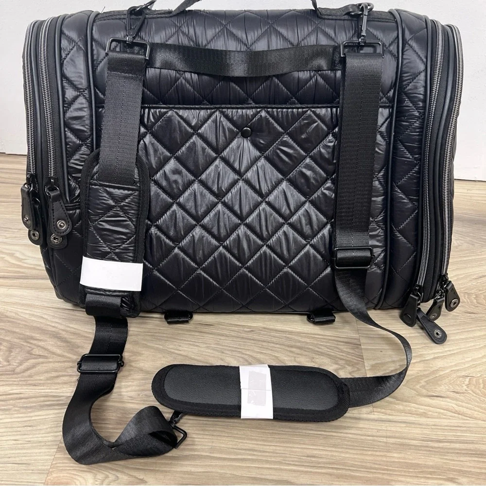 Joan & David 20” Diamond Quilted Travel Pet Carrier Backpack Black JDB2358 $290